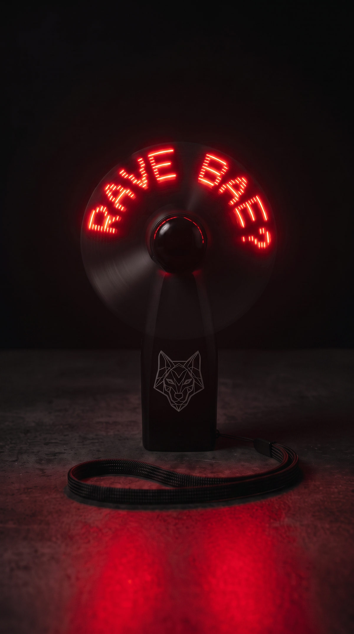 RAVEPACK Handheld Electric LED Fan