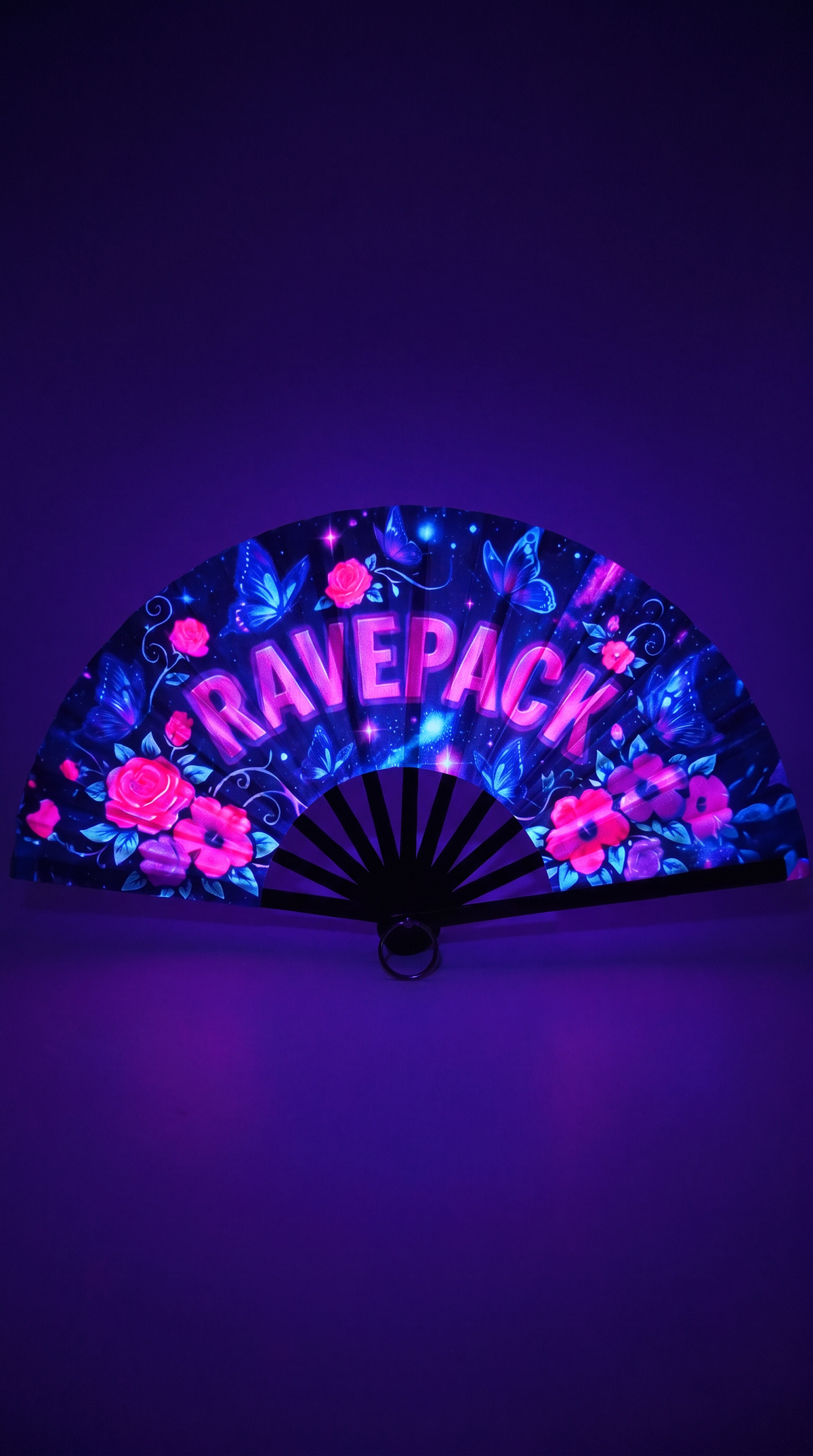 RAVEPACK Plastic Folding Hand Fan