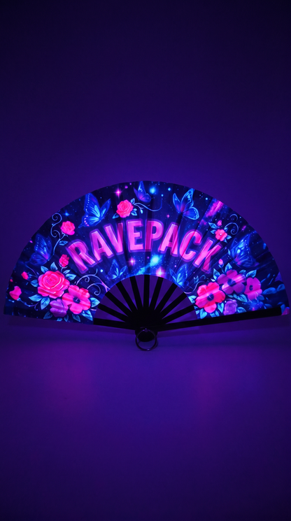 RAVEPACK Plastic Folding Hand Fan