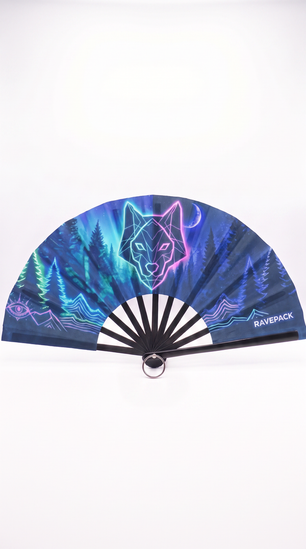 Ravepack UV Hand Fan - Aurora