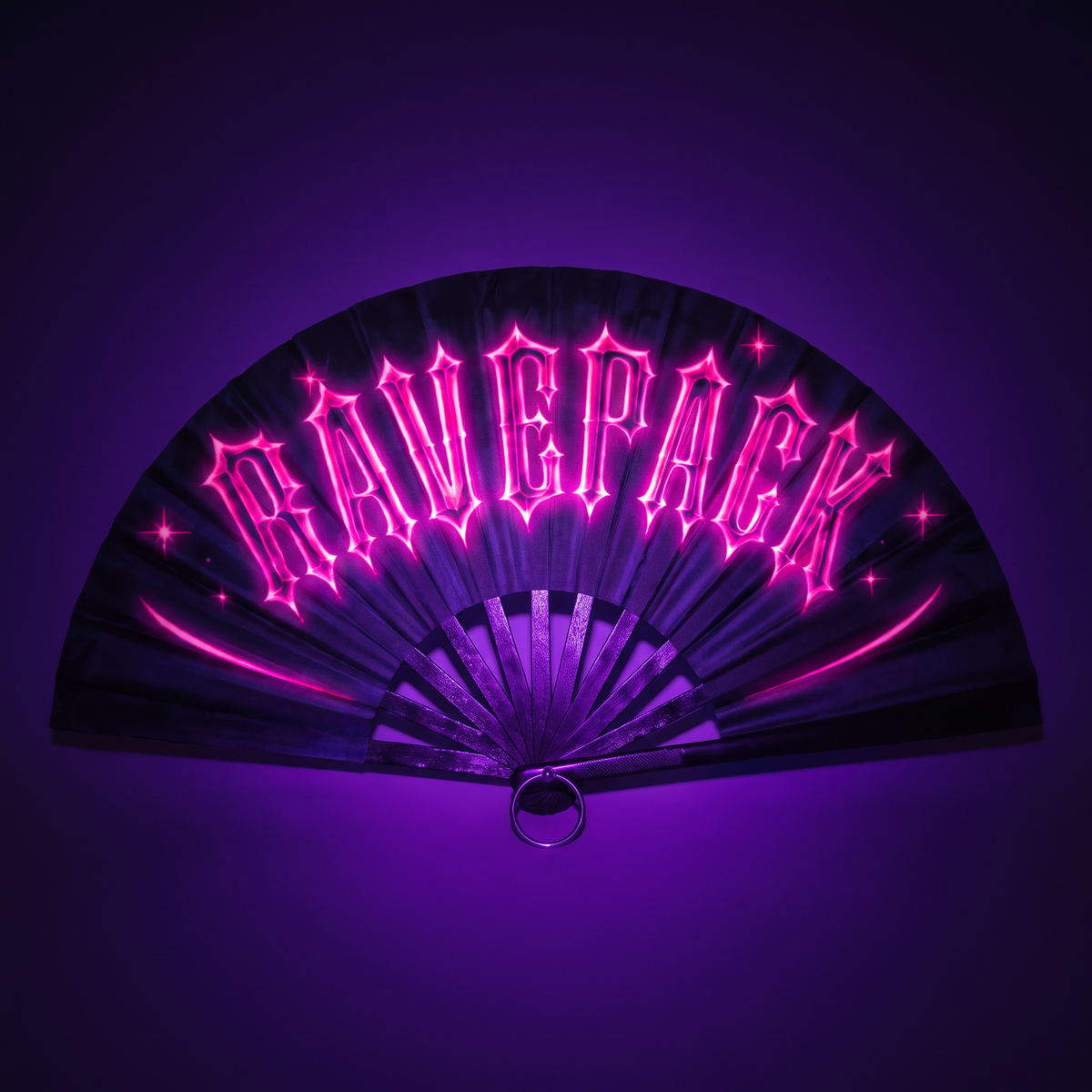 RAVEPACK Plastic Folding Hand Fan
